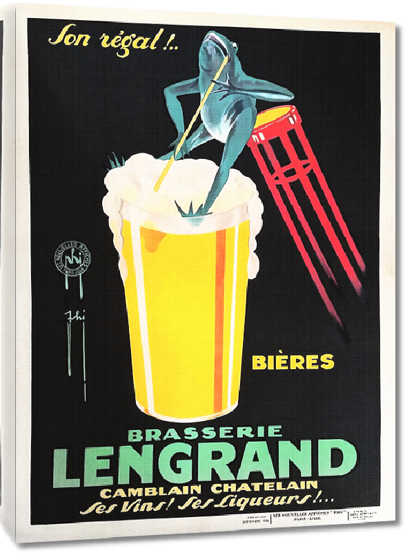 Toiles imprimées Affiche publicité vintage Brasserie Lengrand by G. Piana