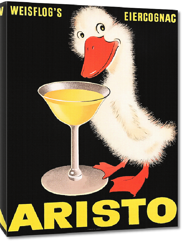 Toiles imprimées Affiche publicité vintage Cognac Aristo - Aristo Egg Cognac