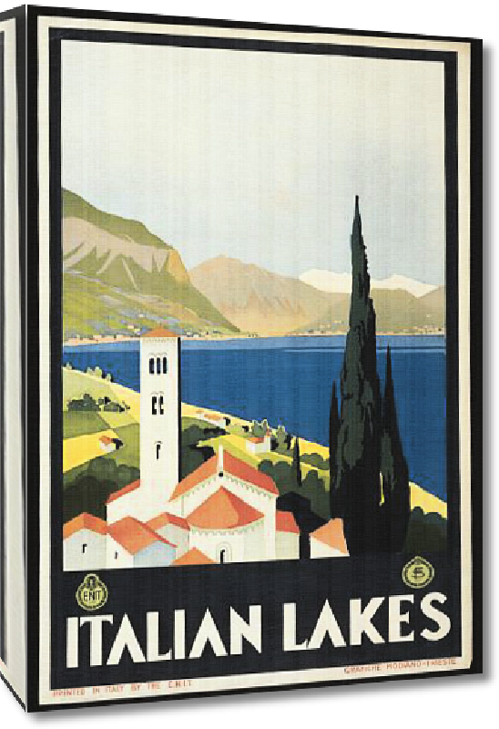 Toiles imprimées Affiche publicitaire vintage Italian Lakes