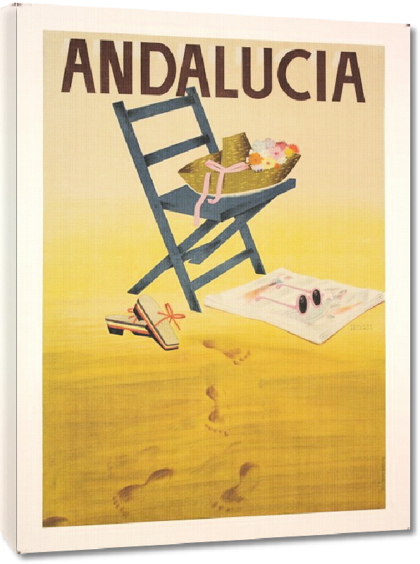 Toiles imprimées Affiche publicitaire vintage Andalousie Espagne : Andalucia Spain