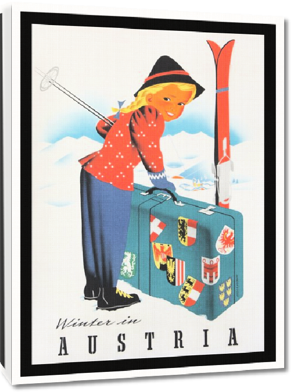Toiles imprimées Affiche publicitaire vintage Autriche : Winter in Austria 