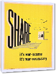 Toiles imprimées Affiche publicité vintage guerre Share Sugar, It's War