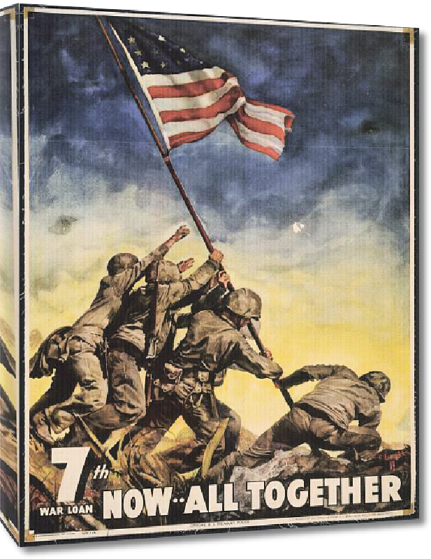 Toiles imprimées Affiche publicité vintage guerre 7th War Loan, Now... All Together