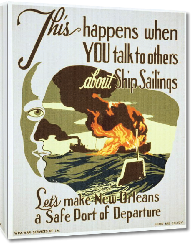 Toiles imprimées Affiche publicité vintage guerre This Happens When You Talk to Others About Ship Sailings