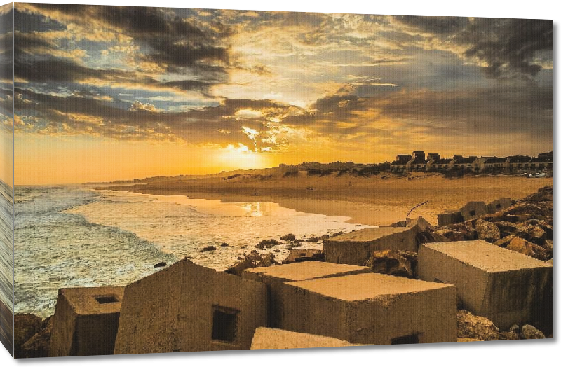 Toiles imprimées Photo plage en Afrique du Sud coucher de soleil