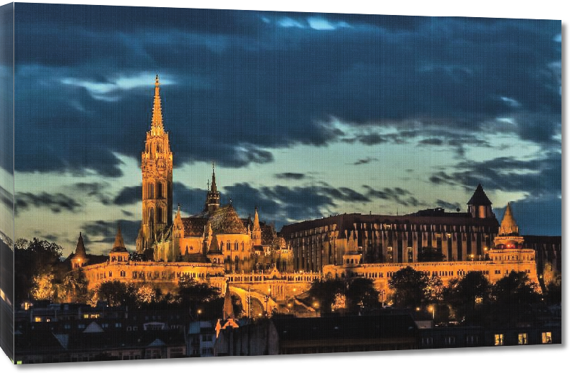 Toiles imprimées Photo de nuit de Budapest en Hongrie
