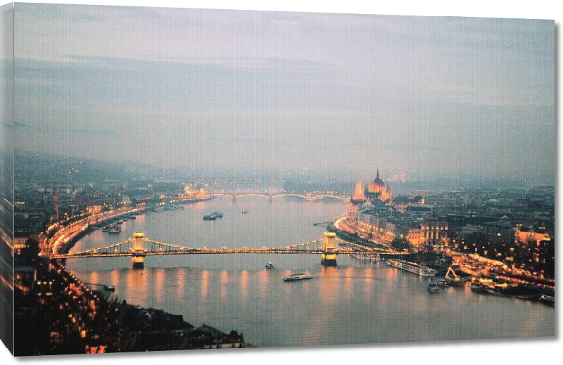 Toiles imprimées Photo vu des hauteurs de Budapest Hongrie