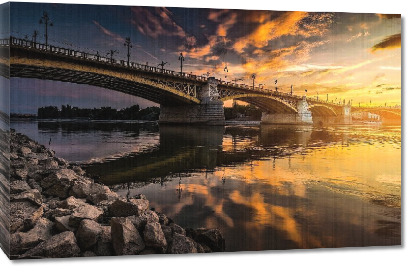 Toiles imprimées Photo du pont de Budapest en Hongrie