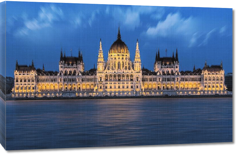 Toiles imprimées Photo parlement de Budapest en Hongrie