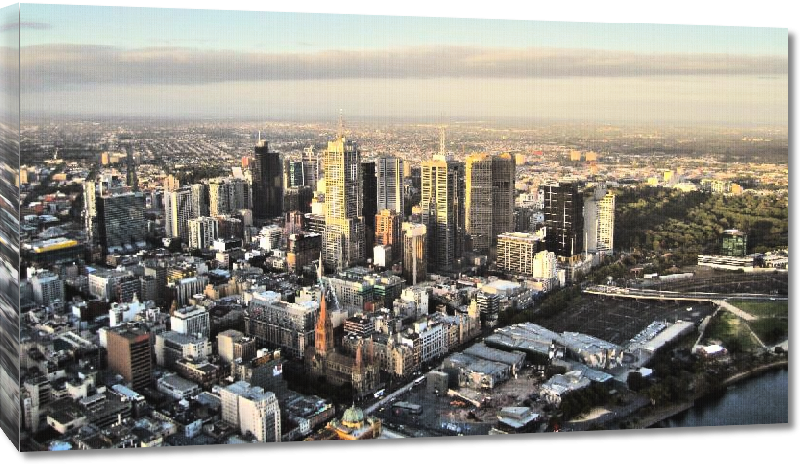 Toiles imprimées Photo aérienne de la ville de Melbourne en Australie