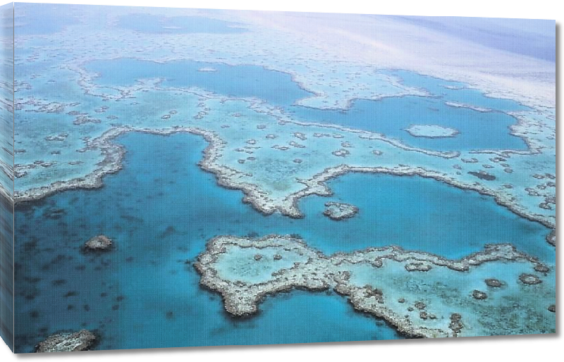 Toiles imprimées Photo aérienne lagune de corail en Australie