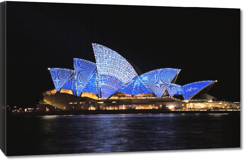 Toiles imprimées Photo opéra de Sydney illuminé Australie