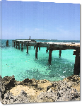 Toiles imprimées Photo ponton plage Bahamas