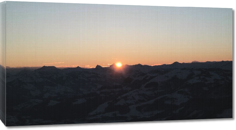 Toiles imprimées Coucher de soleil sur les Alpes en haute salve Autriche