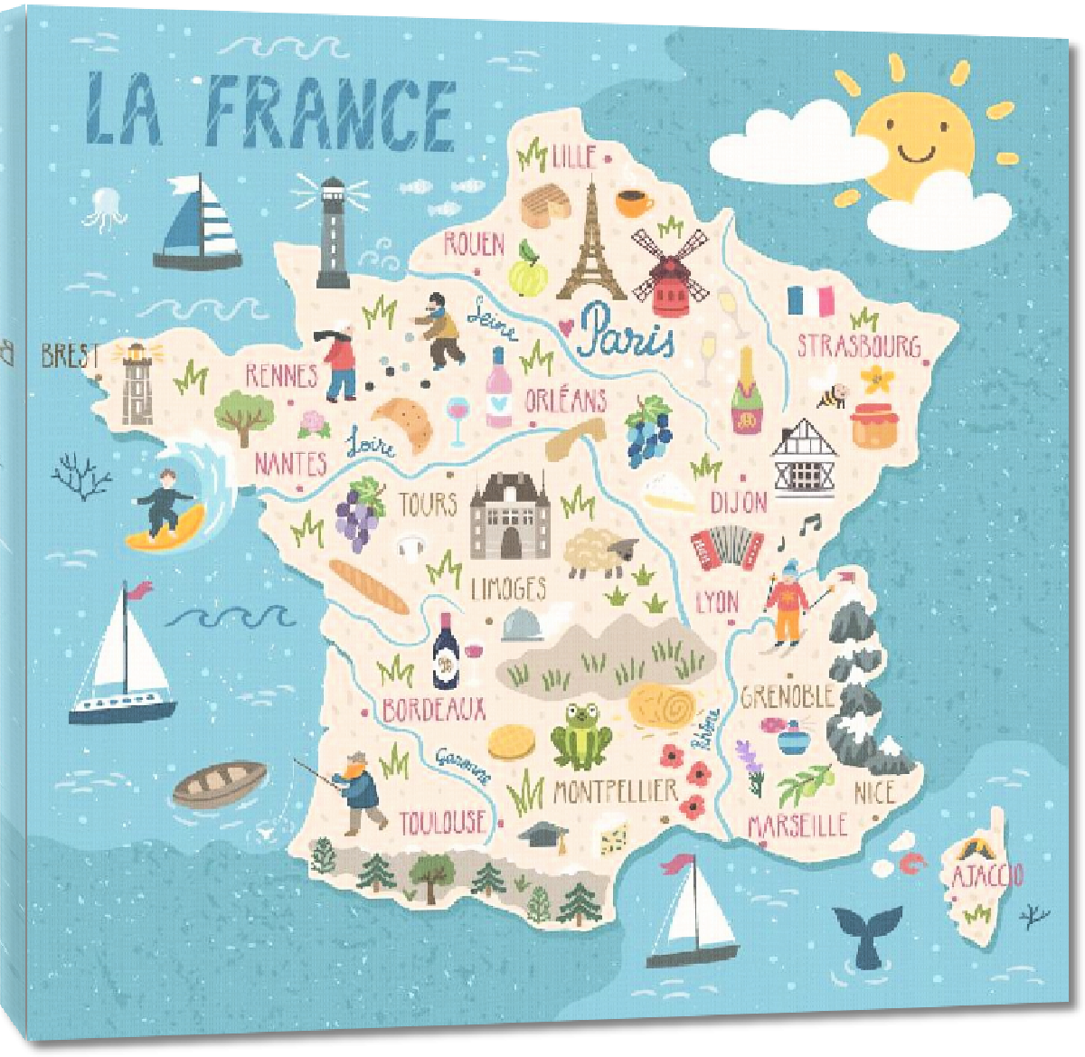 La France - La carte en plastique trouée de mon enfance