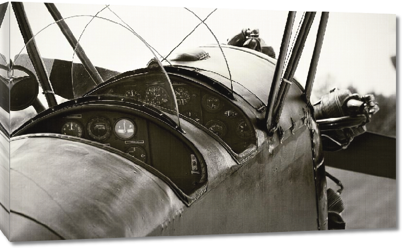 Toiles imprimées Photo vintage pilotes d'avions plan de vol