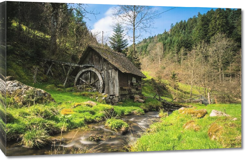Toiles imprimées Photo d'un vieu moulin dans la campagne en Allemagne
