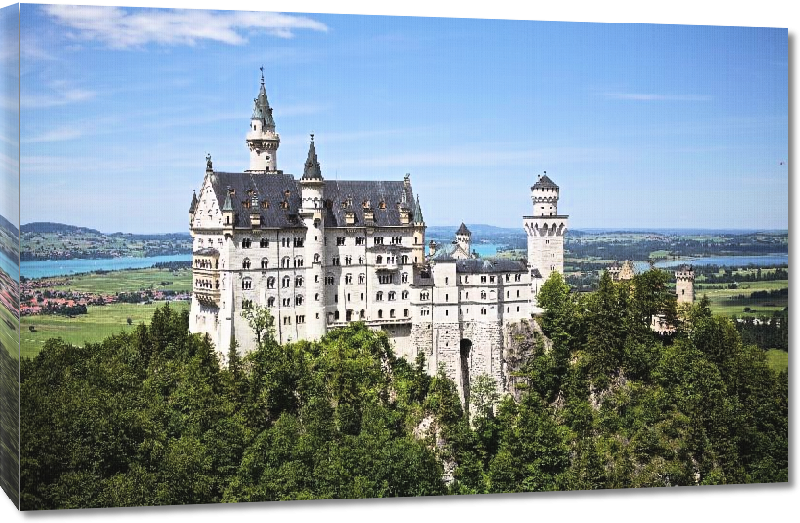 Toiles imprimées Photo du chateau de Neuschwanstein en Bavière en Allemagne