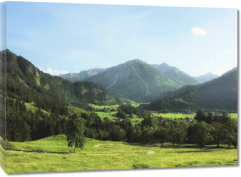 Toiles imprimées Photo paysage montagneux en Bavière en Allemagne
