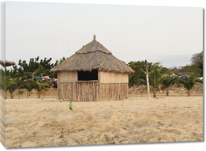 Toiles imprimées Phto maison hutte village en angola