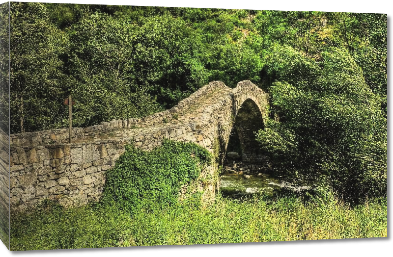 Toiles imprimées Photo vieu pont en pierre Andorre