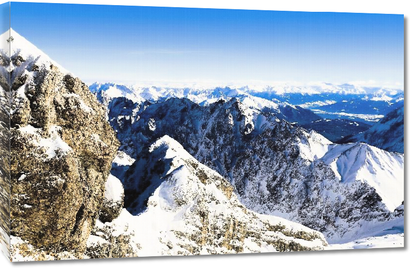 Toiles imprimées Photo des Alpes bavarois en Allemagne 