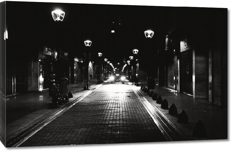 Toiles imprimées Photo noir et blanc d'une rue de Buenos Aire en Argentine