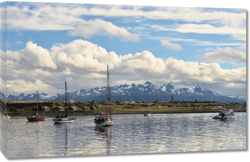 Toiles imprimées Photo bateau Ushuaia en Argentine