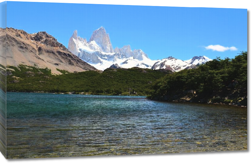 Toiles imprimées Photo lac de montagne en Patagonie en Argentine