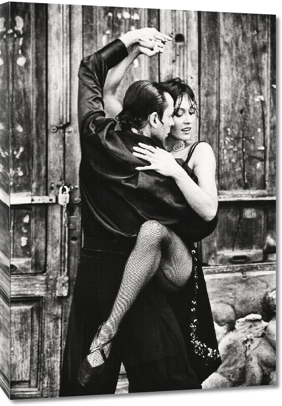 Toiles imprimées Photo noir et blanc danse couple Tango en Argentine