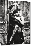 Toiles imprimées Photo noir et blanc danse couple Tango en Argentine