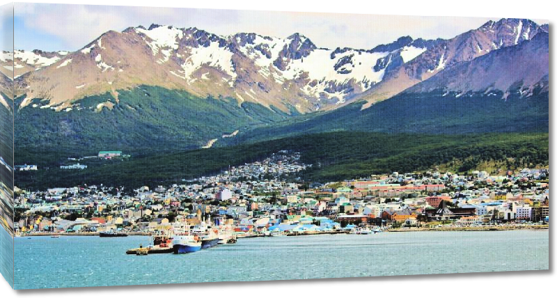 Toiles imprimées Photo baie Ushuaia en Argentine
