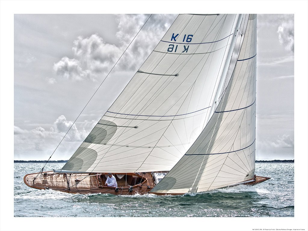 Poster photo Classique yacht, sous le vent de la baie