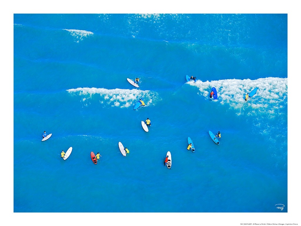 Poster photo Ecole de surf, côte atlantique