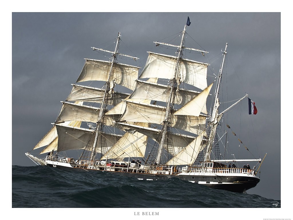 Poster photo Le Belem, trois-mâts barque français