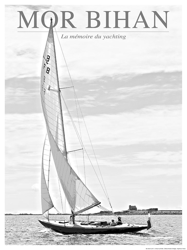 Affiche, classique yacht en Morbihan