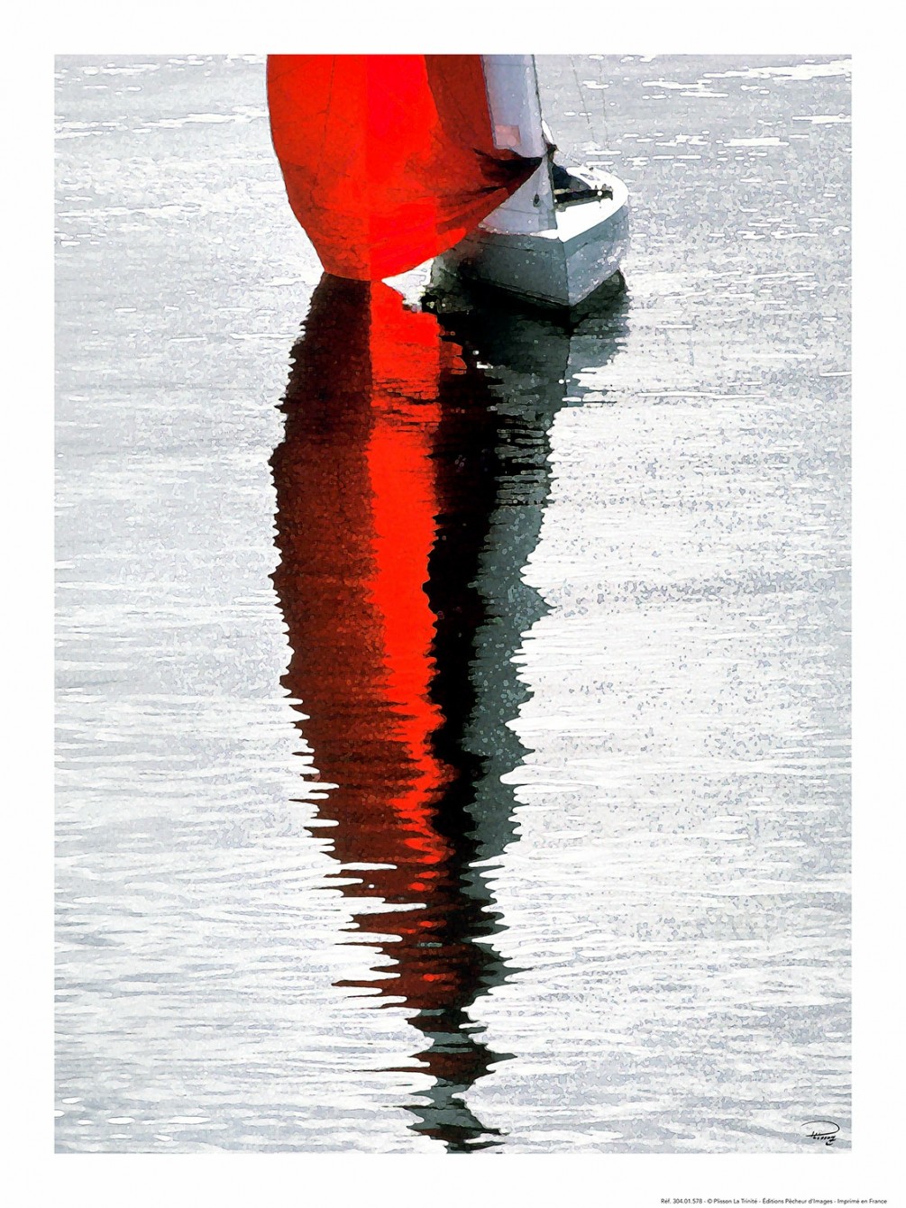 Poster photo Spi rouge en baie de Quiberon