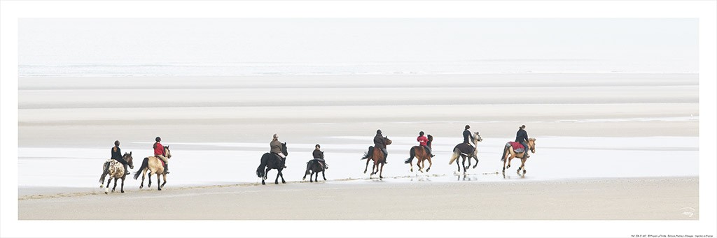 Poster photo Promenade à cheval sur la plage du Touquet, Pas-de-Calais