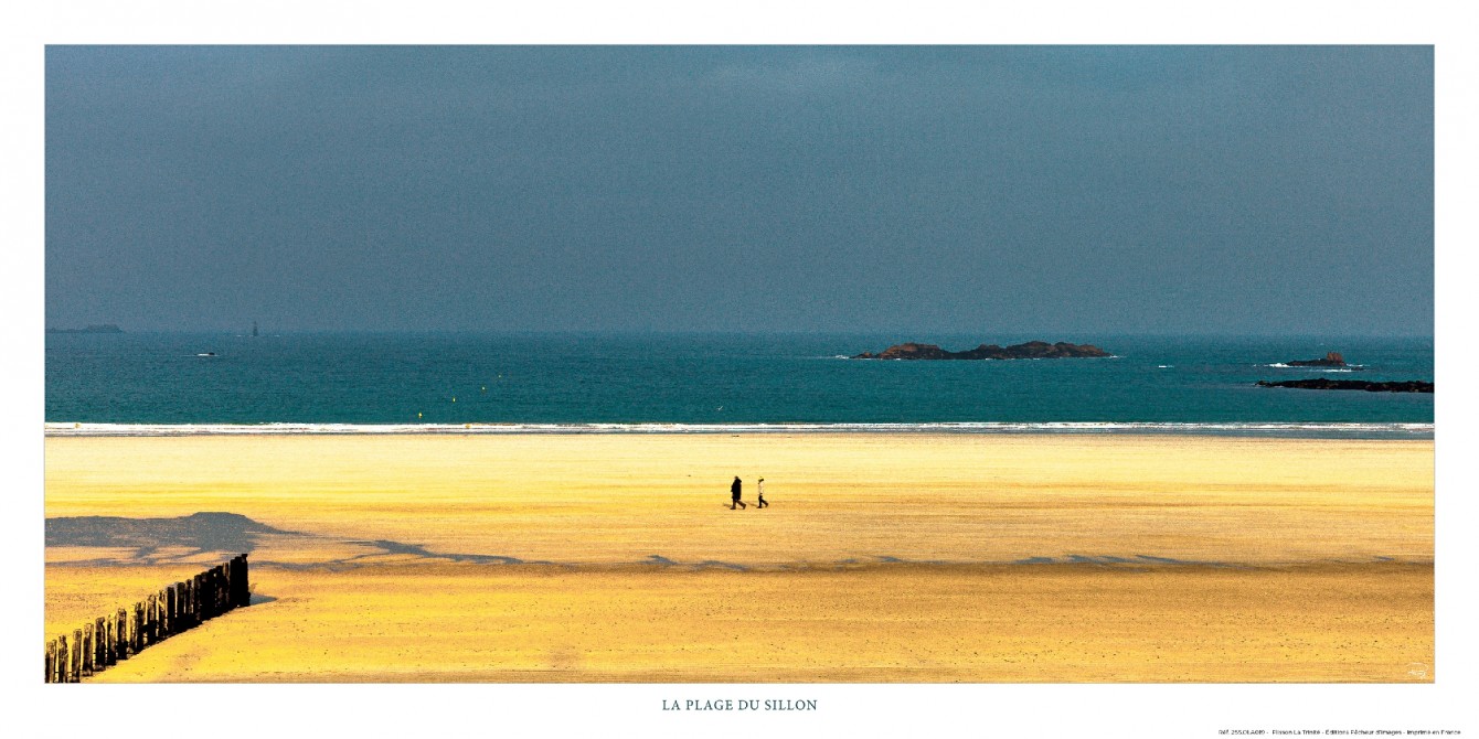 Poster photo Lumière sur la plage du Sillon, Saint-Malo, Bretagne