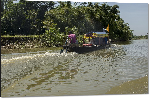 Impression sur aluminium Photo bateau sur rivière Bangladesh