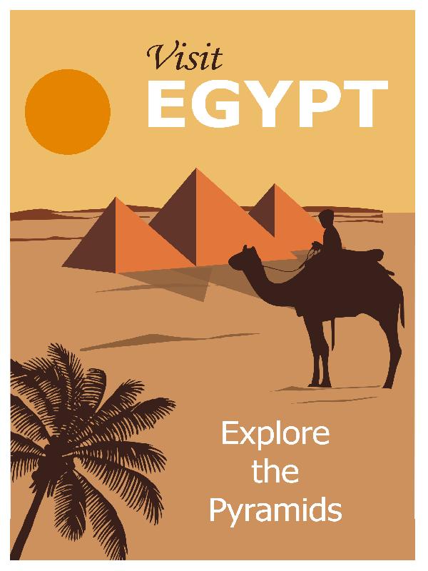 Affiche illustration Egypte