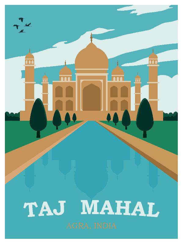 Affiche illustration Tja Mahal