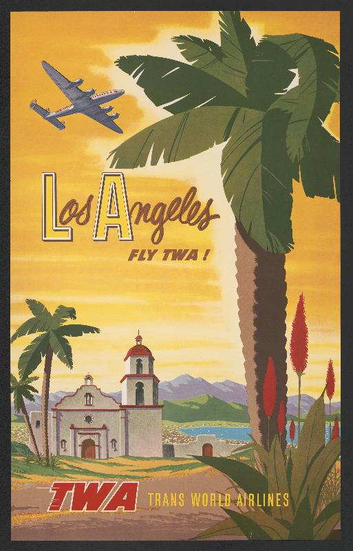 Affiche style vintage rétro Los Angeles