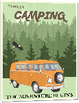 Toiles imprimées Affiche illustration camping l'aventure commence