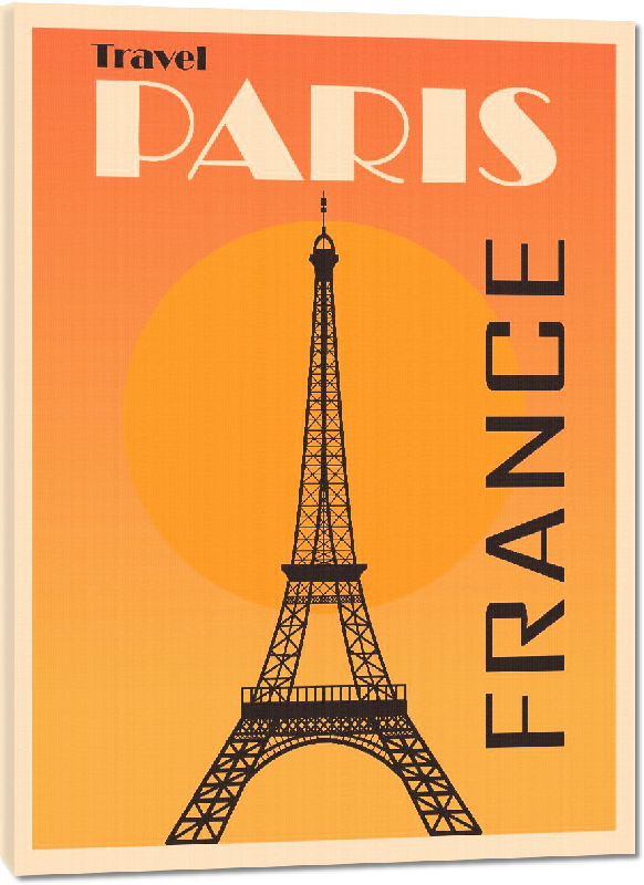 Toiles imprimées Affiche style vintage rétro france Paris