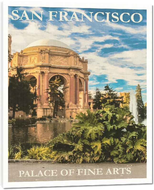 Toiles imprimées Affiche San Francisco Palace of fine arts