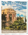 Toiles imprimées Affiche San Francisco Palace of fine arts