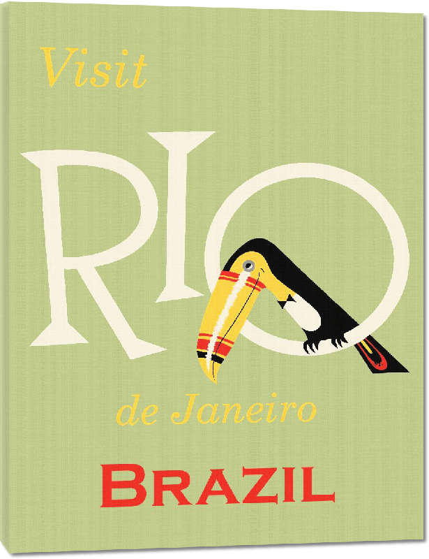 Toiles imprimées Affiche style vintage rétro Rio Brésil