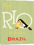 Toiles imprimées Affiche style vintage rétro Rio Brésil