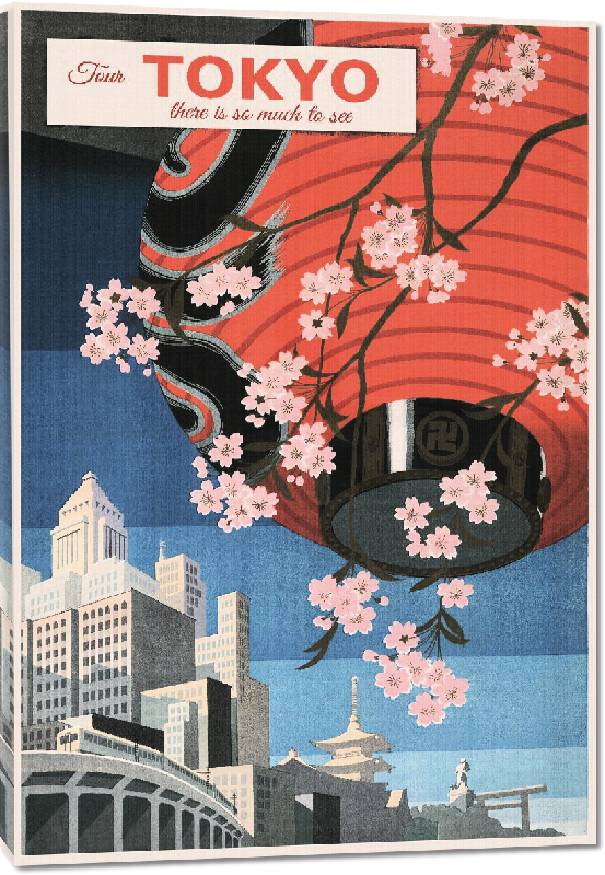 Toiles imprimées Affiche style vintage rétro Tokyo Japon